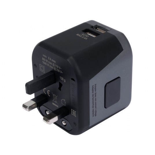 ADAPTER PODRÓŻNY UNIW. 2XUSB 12W -zdjęcie numer 4