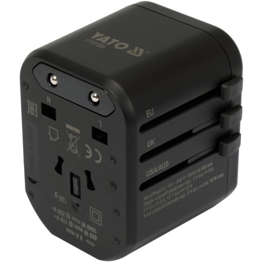 ADAPTER PODRÓŻNY UNIW. USB, USB-C 20W -zdjęcie numer 1