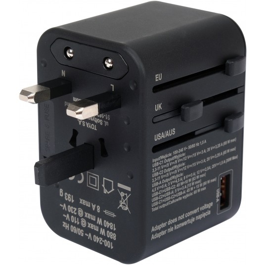 ADAPTER PODRÓŻNY UNIW. USB, USB-C 65W -zdjęcie numer 4