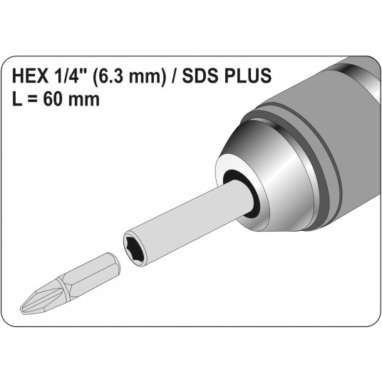 ADAPTER SDS PLUS DO BITÓW 1/4 -zdjęcie numer 5