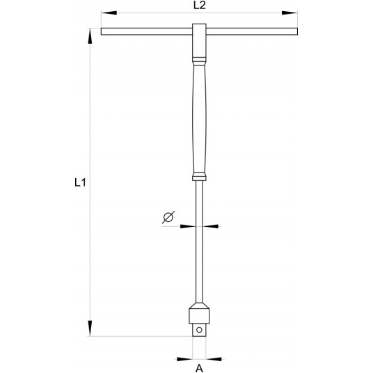 ADAPTER TYP-T Z OBROTOWĄ RĄCZKĄ 1/4" -zdjęcie numer 2