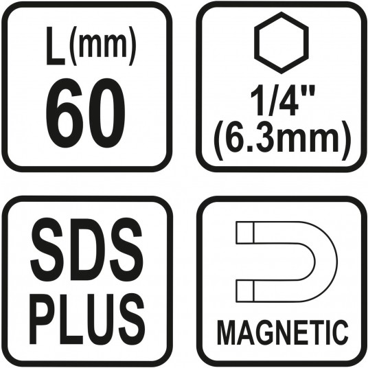 ADAPTER Z MAGNESEM SDS+ DO BITÓW 6,35MM -zdjęcie numer 4