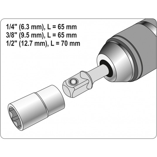 ADAPTERY HEX DO NASADEK-1/4, 3/8, 1/2 -zdjęcie numer 5