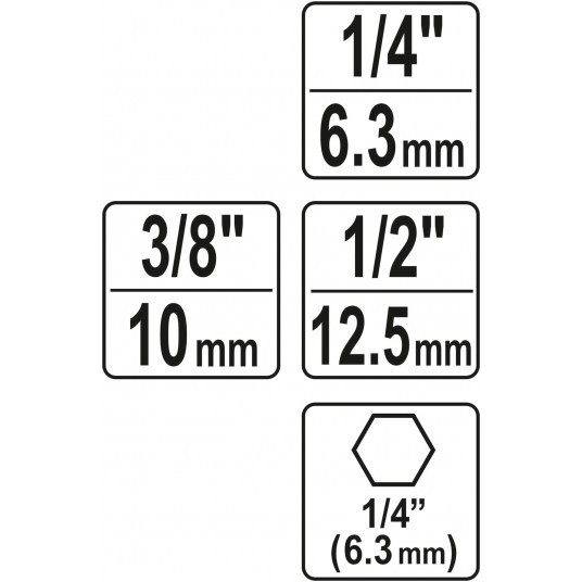 ADAPTERY HEX DO NASADEK-1/4, 3/8, 1/2 -zdjęcie numer 4