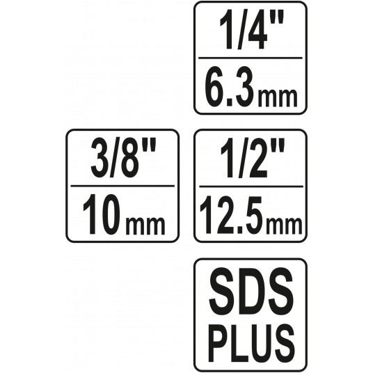 ADAPTERY SDS-PLUS DO NASADEK-1/4,3/8,1/2 -zdjęcie numer 4
