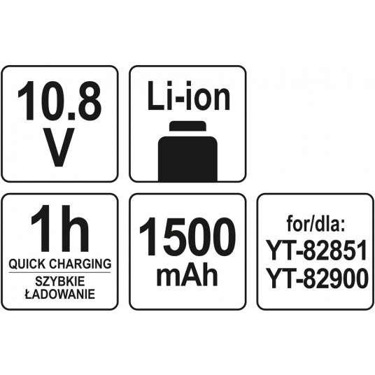 AKUMUL LIION 10,8V DLA YT-82851 YT-82900 -zdjęcie numer 4