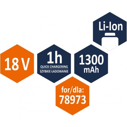 AKUMULATOR LI-ION 18V 1300MAH DLA 78973 -zdjęcie numer 4