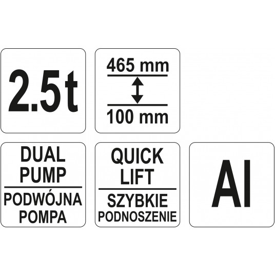 ALUMINIOWY PODNOŚNIK SAMOCHODOWY 2,5T -zdjęcie numer 2