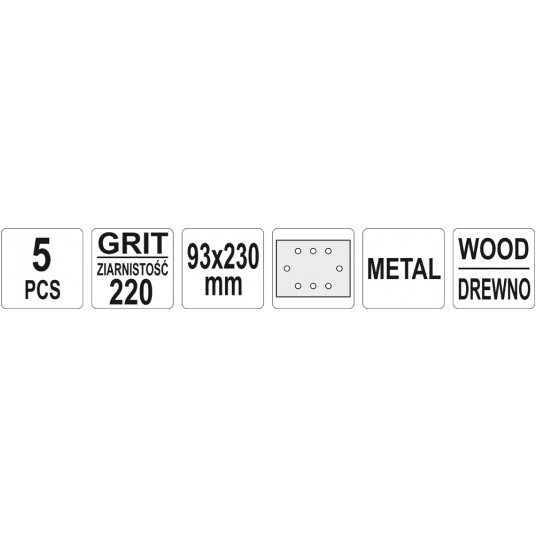 ARKUSZE ŚCIERNE OTWORY 93x230 P220 5S -zdjęcie numer 1