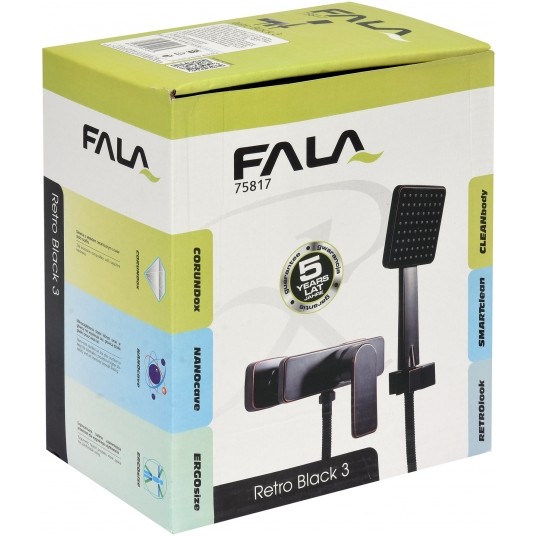 BATERIA PRYSZNICOWA RETRO BLACK 3 -zdjęcie numer 2