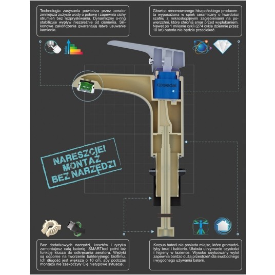BATERIA UMYWALKOWA STOJĄCA ALICANTE -zdjęcie numer 5