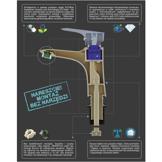 BATERIA UMYWALKOWA STOJĄCA BURGOS. -zdjęcie numer 5