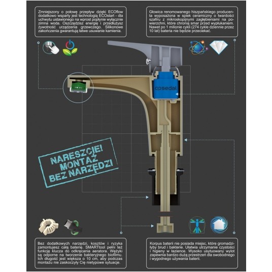 BATERIA UMYWALKOWA STOJĄCA MURCIA. -zdjęcie numer 5