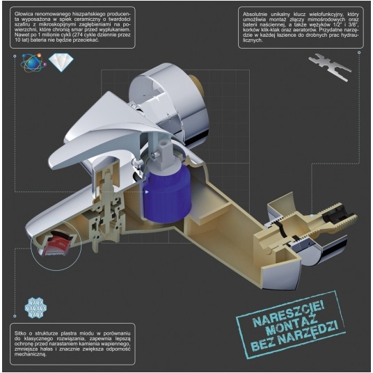 BATERIA WANNOWA ŚCIENNA TARRAGONA -zdjęcie numer 4