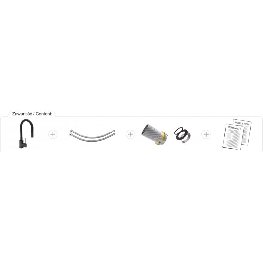 BATERIA ZLEW. 'BLACK FLEXIBLE' CZARNA -zdjęcie numer 7