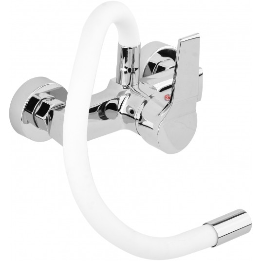 BATERIA ZLEW. ŚCIENNA FLEXIBLE BIAŁA -zdjęcie numer 3