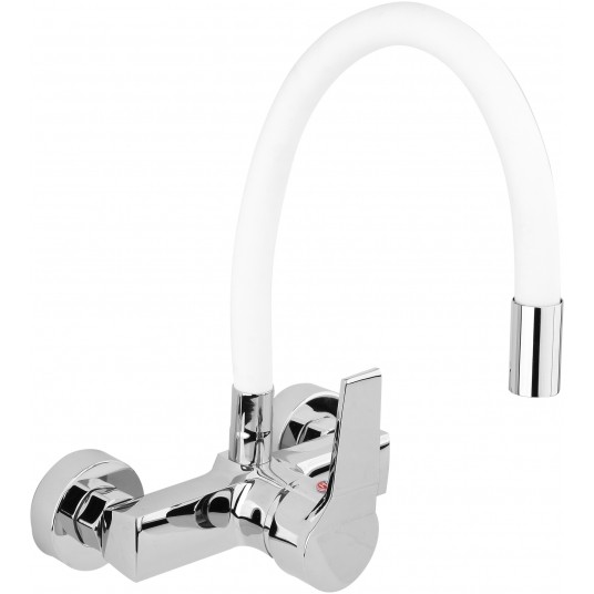 BATERIA ZLEW. ŚCIENNA FLEXIBLE BIAŁA -zdjęcie numer 1