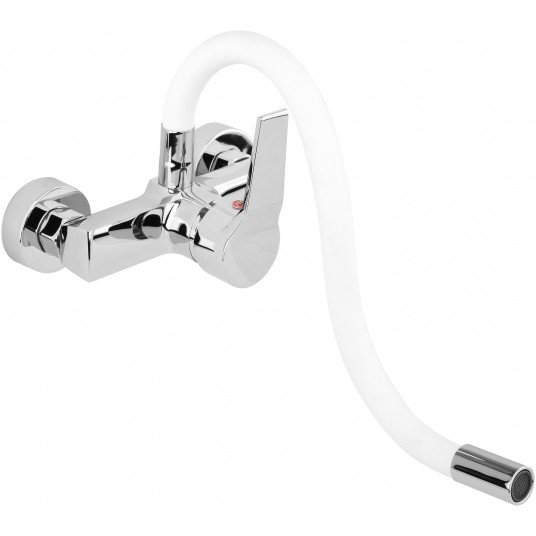 BATERIA ZLEW. ŚCIENNA FLEXIBLE BIAŁA -zdjęcie numer 4