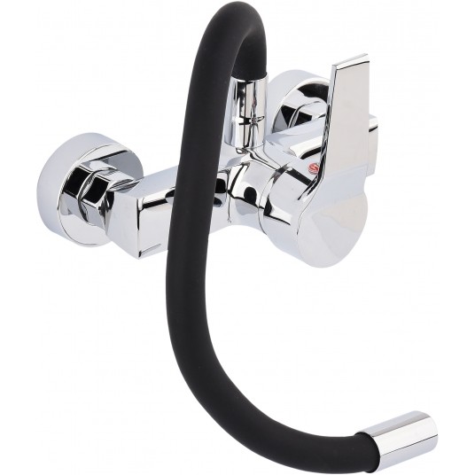 BATERIA ZLEW. ŚCIENNA FLEXIBLE CZARNA -zdjęcie numer 3