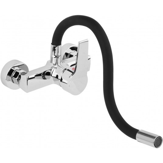 BATERIA ZLEW. ŚCIENNA FLEXIBLE CZARNA -zdjęcie numer 4