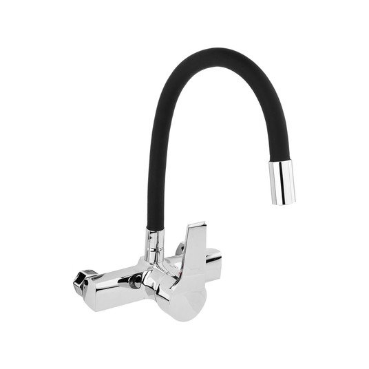 BATERIA ZLEW. ŚCIENNA FLEXIBLE CZARNA -zdjęcie numer 1