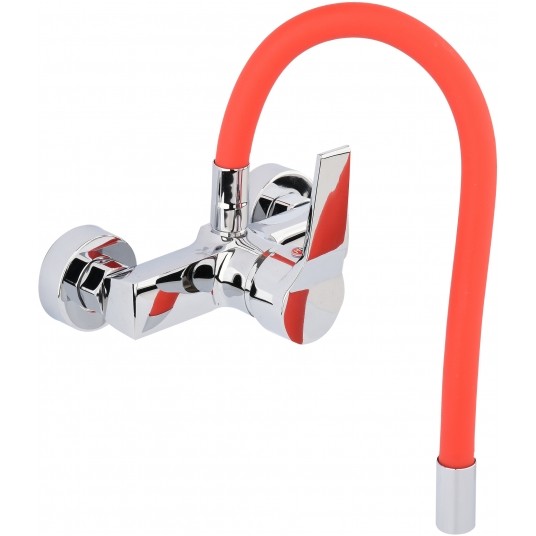 BATERIA ZLEW. ŚCIENNA FLEXIBLE CZERWONA -zdjęcie numer 2