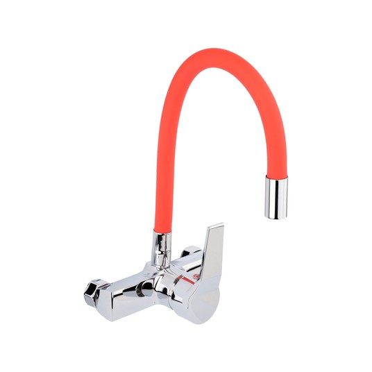 BATERIA ZLEW. ŚCIENNA FLEXIBLE CZERWONA -zdjęcie numer 1