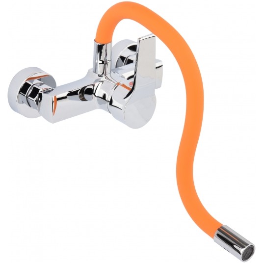 BATERIA ZLEW. ŚCIENNA FLEXIBLE POMARAŃCZ -zdjęcie numer 4