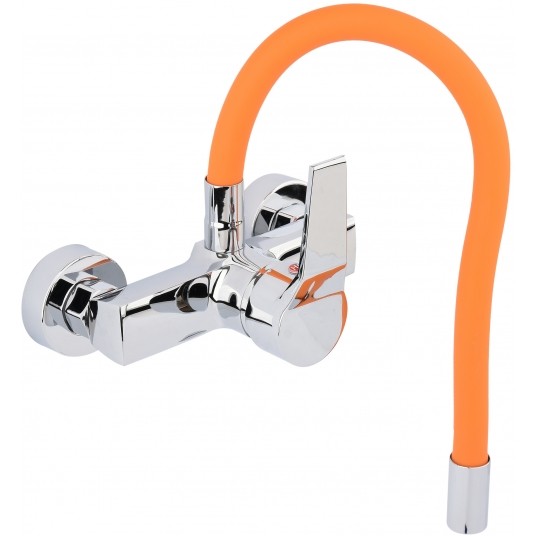BATERIA ZLEW. ŚCIENNA FLEXIBLE POMARAŃCZ -zdjęcie numer 2