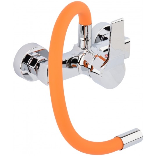 BATERIA ZLEW. ŚCIENNA FLEXIBLE POMARAŃCZ -zdjęcie numer 3