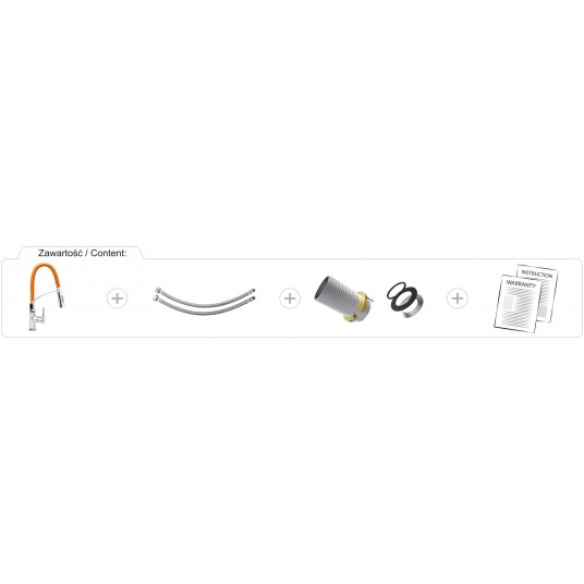 BATERIA ZLEWOZMYWAKOWA FLEXIBLE 2 POMAR. -zdjęcie numer 5