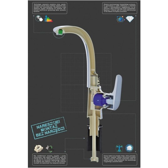 BATERIA ZLEWOZMYWAKOWA STOJĄCA BURGOS -zdjęcie numer 6