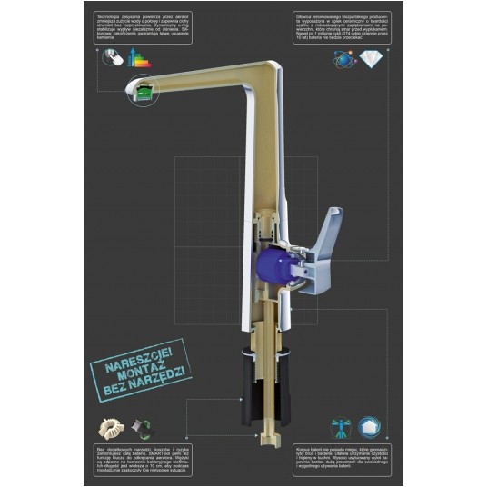 BATERIA ZLEWOZMYWAKOWA STOJĄCA SORIA -zdjęcie numer 6