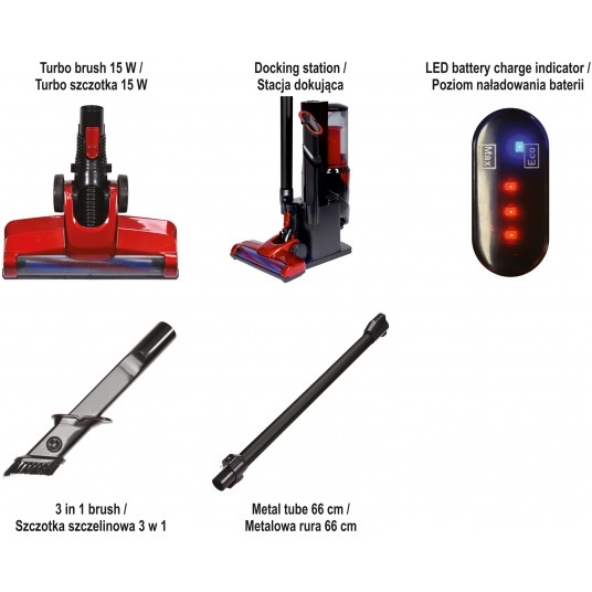 BEZPRZEWODOWY ODKURZACZ PIONOWY 120W -zdjęcie numer 13