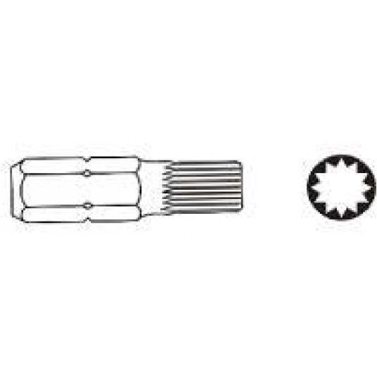 Bit 10mm SPLINE M8 x 75mm -zdjęcie numer 1