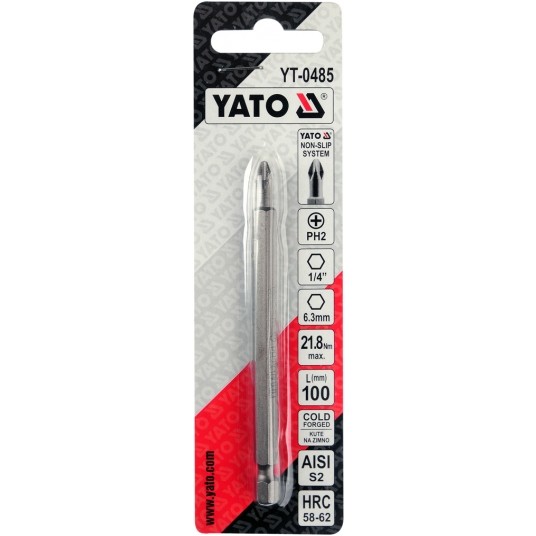 BIT DO WKRĘTARKI PH2x100MM S2 -zdjęcie numer 2