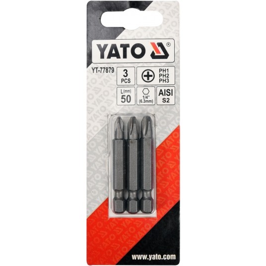 BITY 1/4" 50MM PH1, PH2, PH3 3 SZT -zdjęcie numer 2