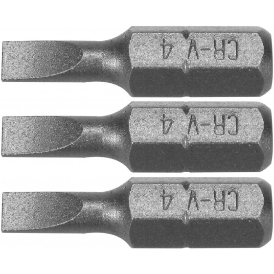 BITY 1/4"X25 MM, 4MM 3 SZT -zdjęcie numer 1