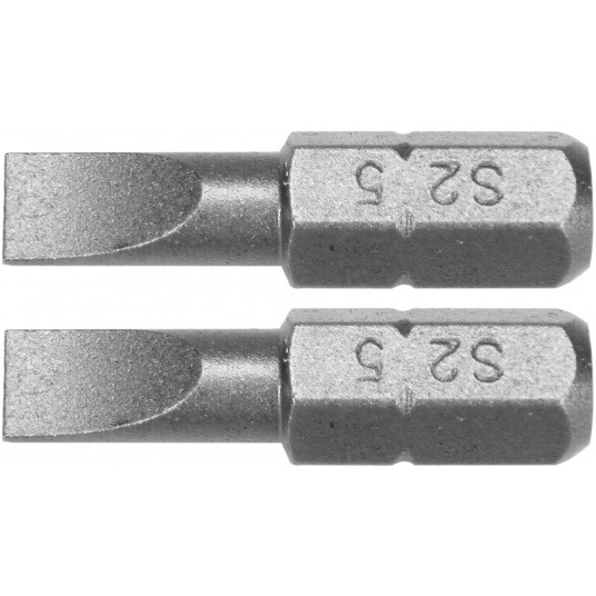 BITY 1/4"X25 MM, 5MM 2 SZT -zdjęcie numer 1