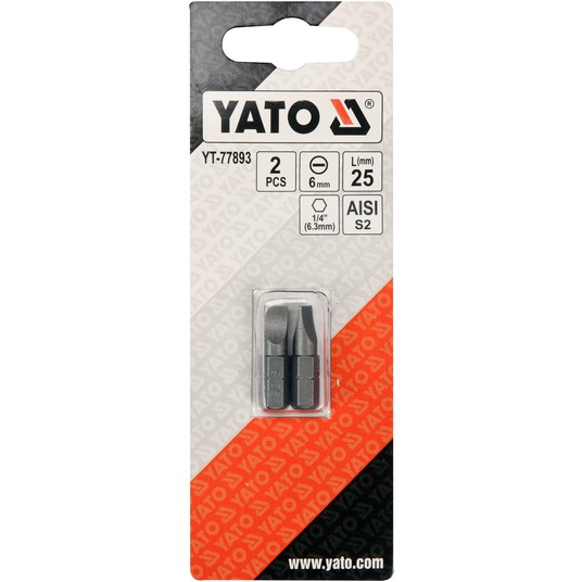 BITY 1/4"X25 MM, 6MM 2 SZT -zdjęcie numer 2