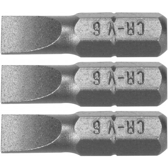 BITY 1/4"X25 MM, 6MM 3 SZT -zdjęcie numer 1