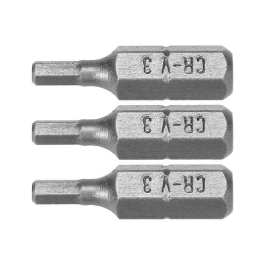 BITY 1/4"X25 MM HEX H3 3 SZT -zdjęcie numer 1