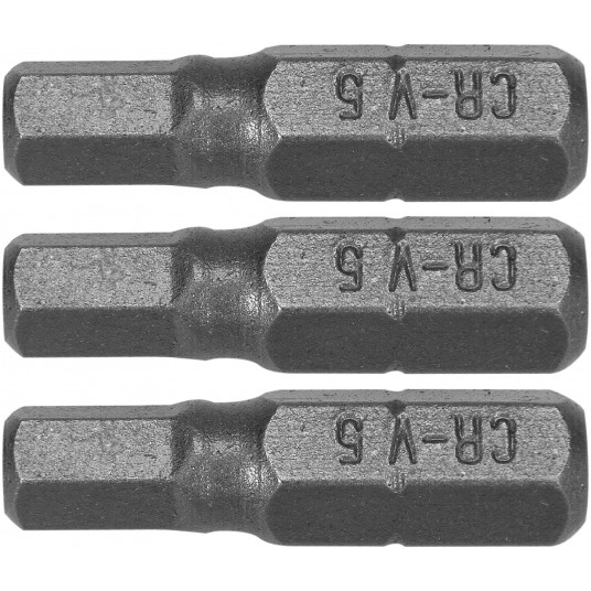 BITY 1/4"X25 MM HEX H5 3 SZT -zdjęcie numer 1