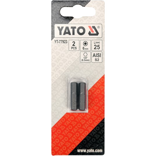 BITY 1/4"X25 MM HEX H6 2 SZT -zdjęcie numer 2
