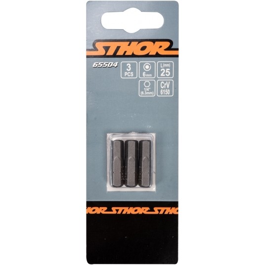 BITY 1/4"X25 MM HEX H6 3 SZT -zdjęcie numer 2