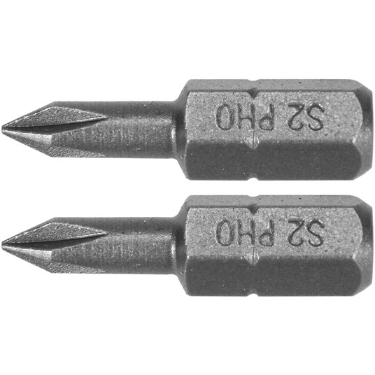 BITY 1/4"X25 MM PH0 2 SZT -zdjęcie numer 1