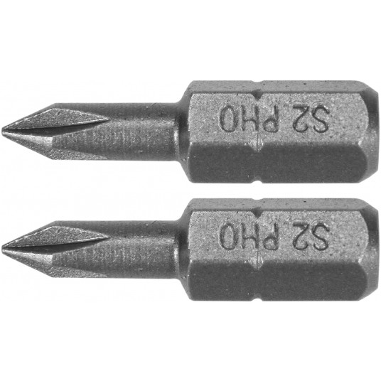 BITY 1/4"X25 MM PH0 2 SZT -zdjęcie numer 1