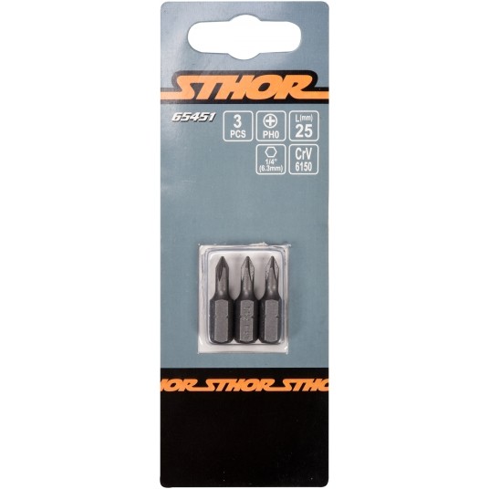 BITY 1/4"X25 MM PH0 3 SZT -zdjęcie numer 2