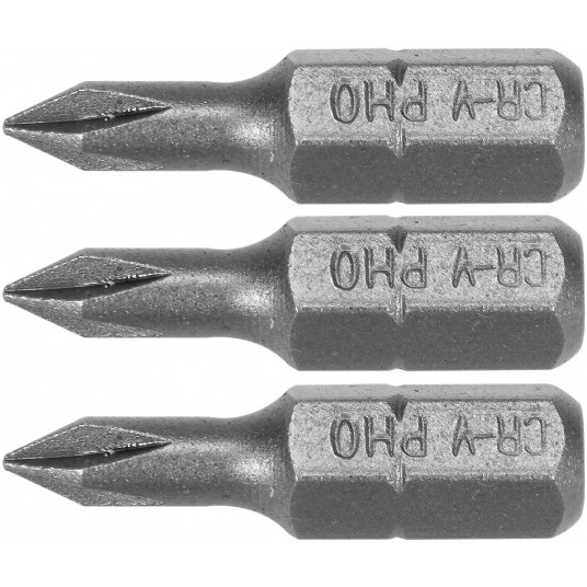 BITY 1/4"X25 MM PH0 3 SZT -zdjęcie numer 1