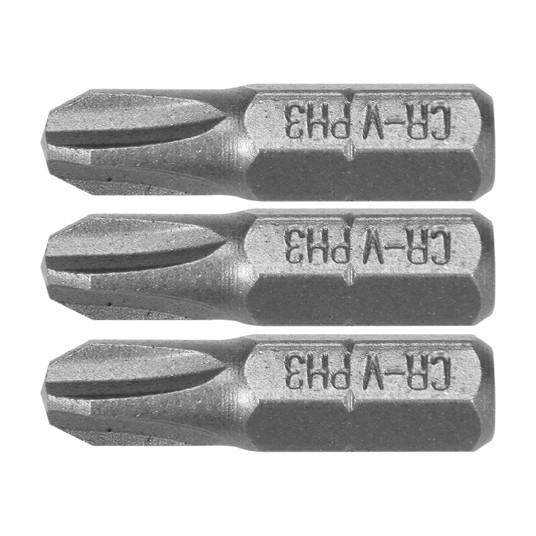 BITY 1/4"X25 MM PH1, PH2, PH3 3 SZT -zdjęcie numer 1